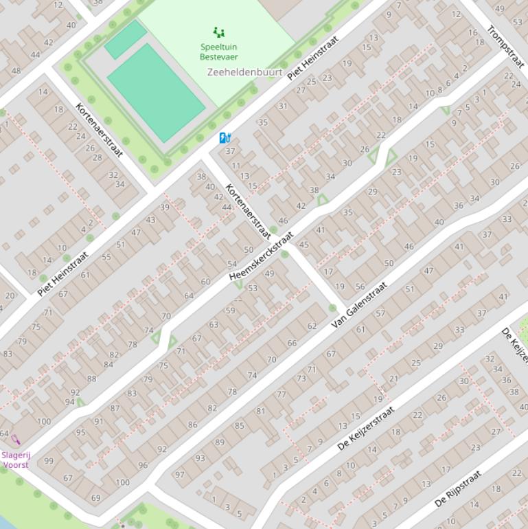 Kaart van de Heemskerckstraat.
