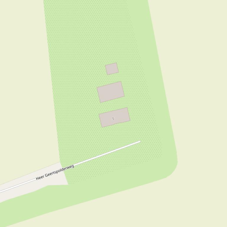 Kaart van de Heer Geertspolderweg.