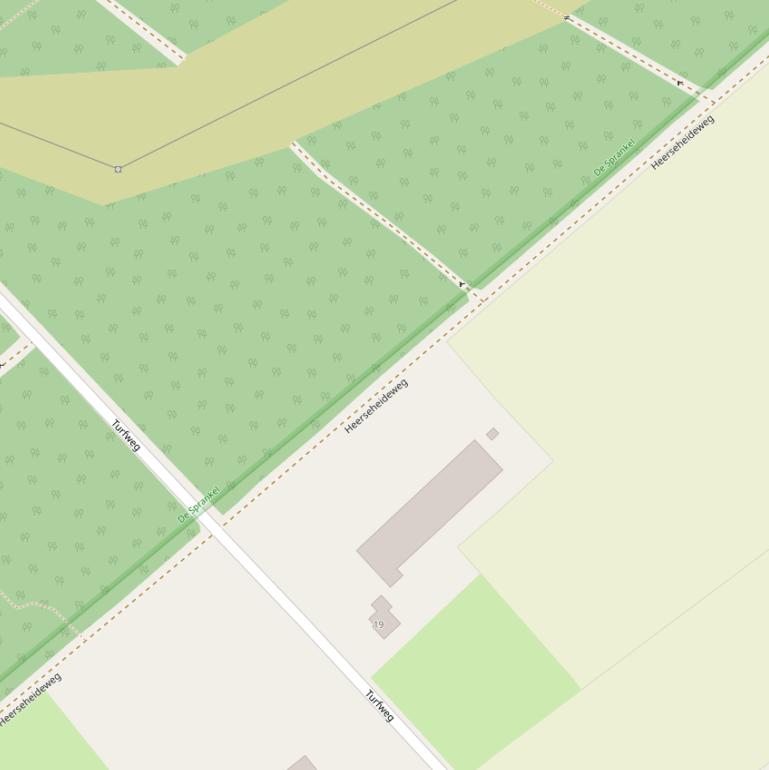 Kaart van de Heerseheideweg.