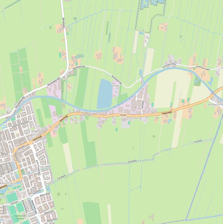 Kaart van  Heeswijk.