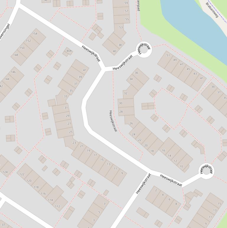 Kaart van de Heeswijkstraat.