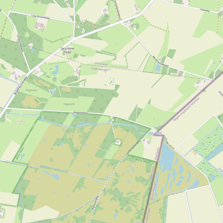 Kaart van de Hegeveldweg.