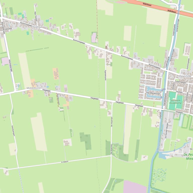 Kaart van  Hegewei.