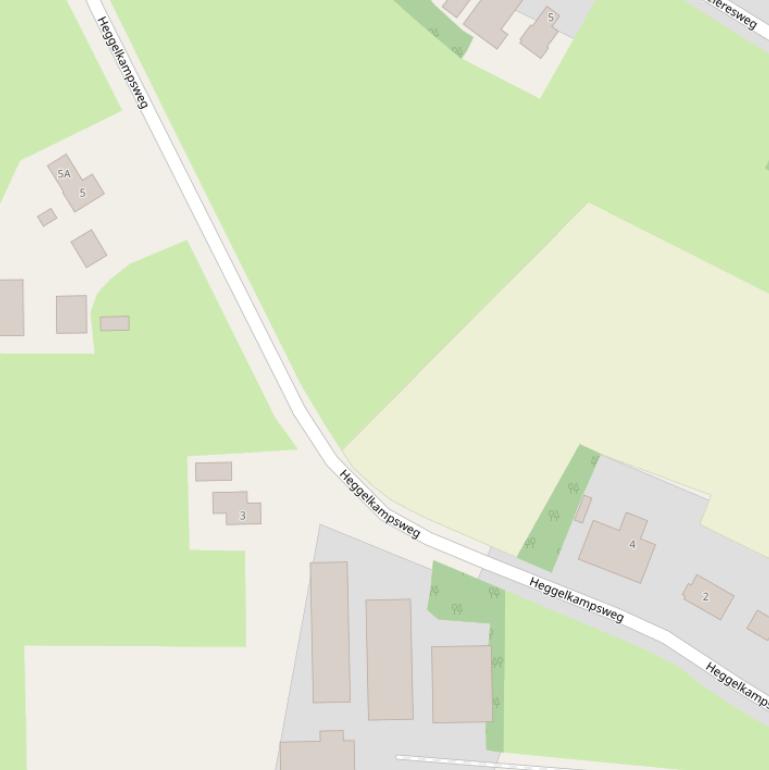 Kaart van de Heggelkampsweg.