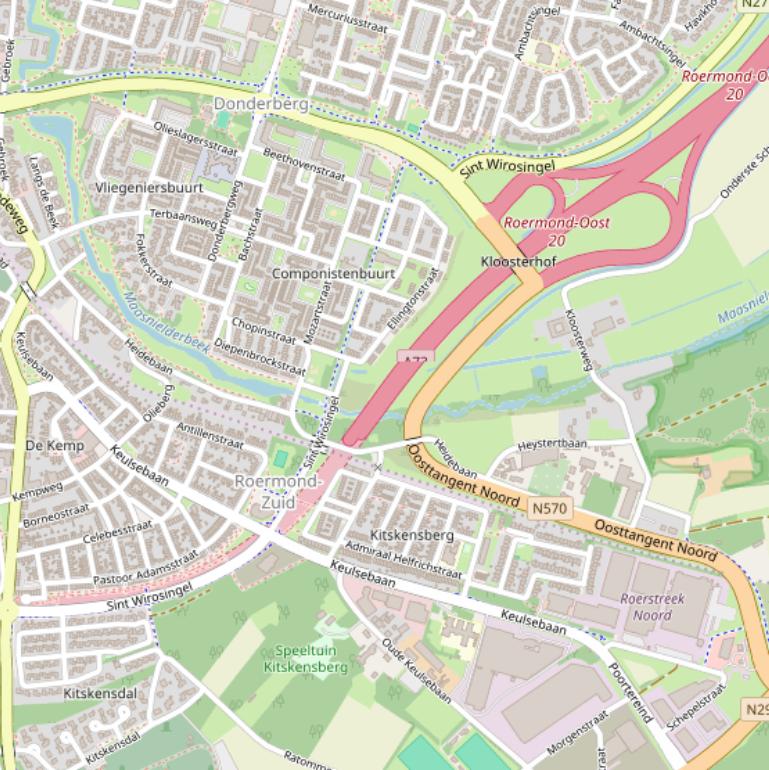 Kaart van  Heidebaan.