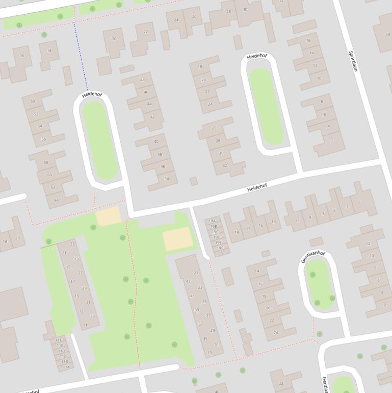Kaart van de Heidehof.