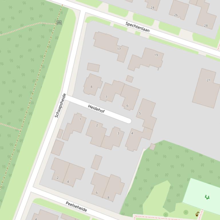Kaart van de Heidehof.