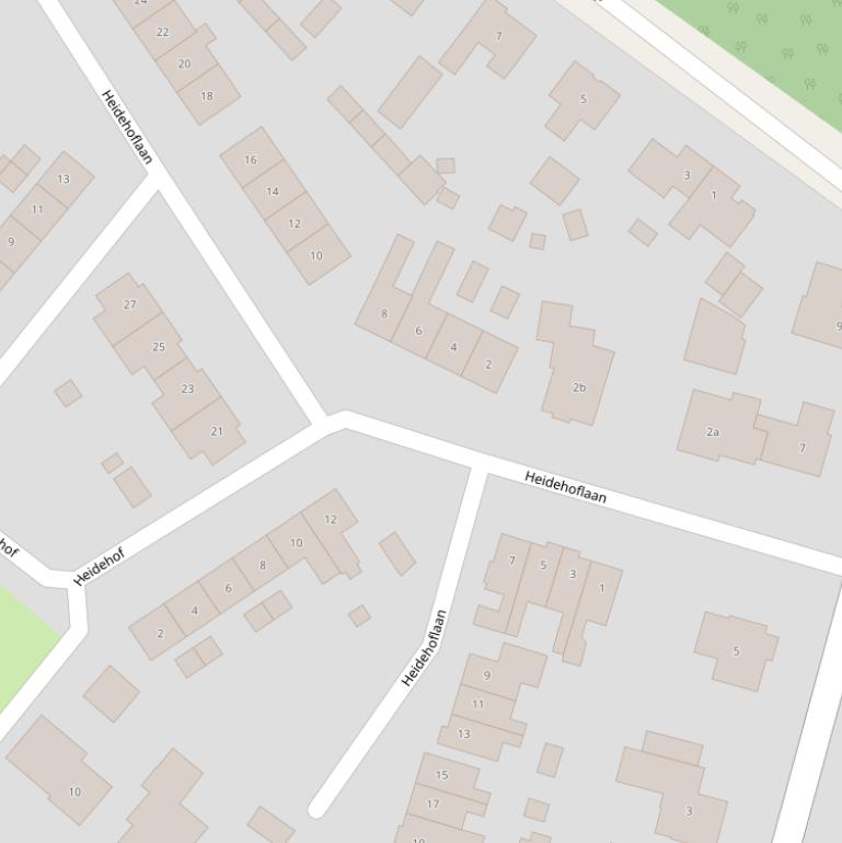 Kaart van de Heidehoflaan.