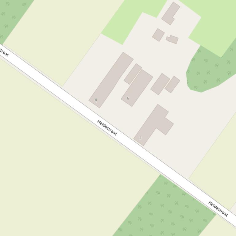 Kaart van de Heidestraat.