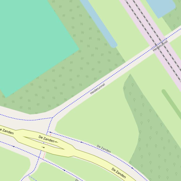 Kaart van de Heidetunnel.