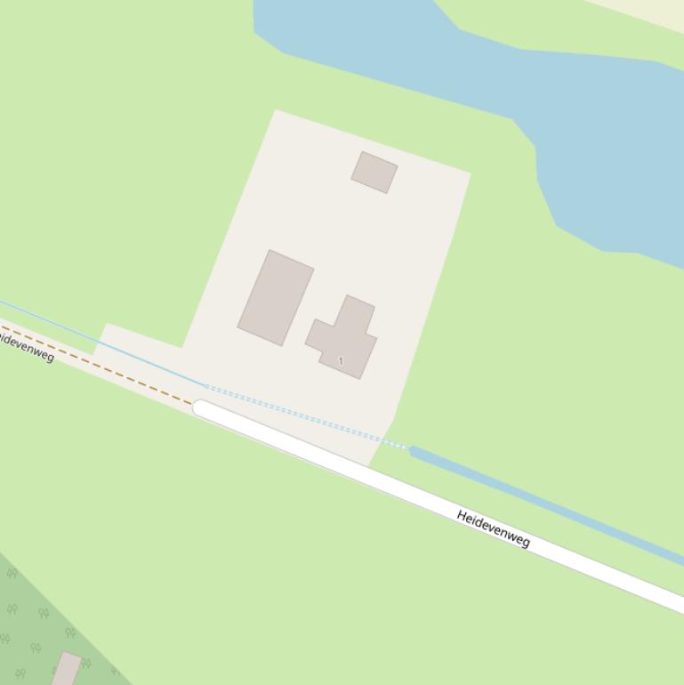 Kaart van de Heidevenweg.