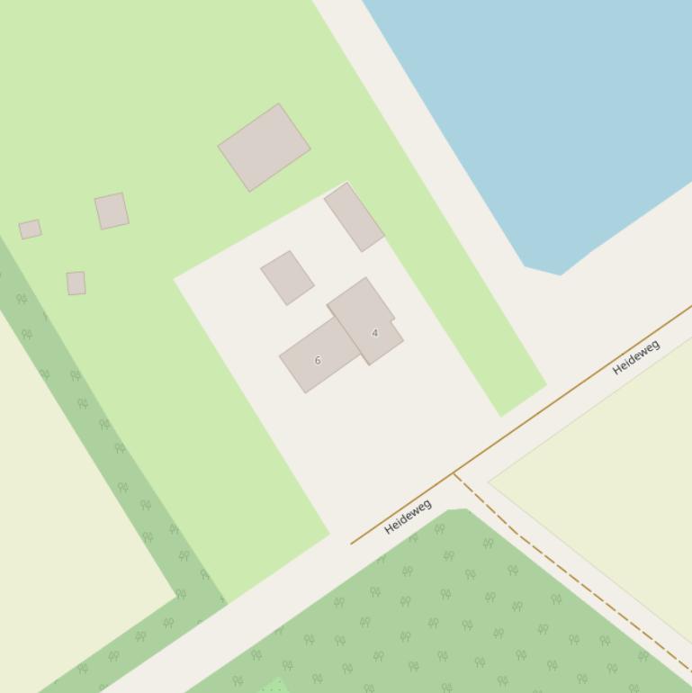 Kaart van de Heideweg.