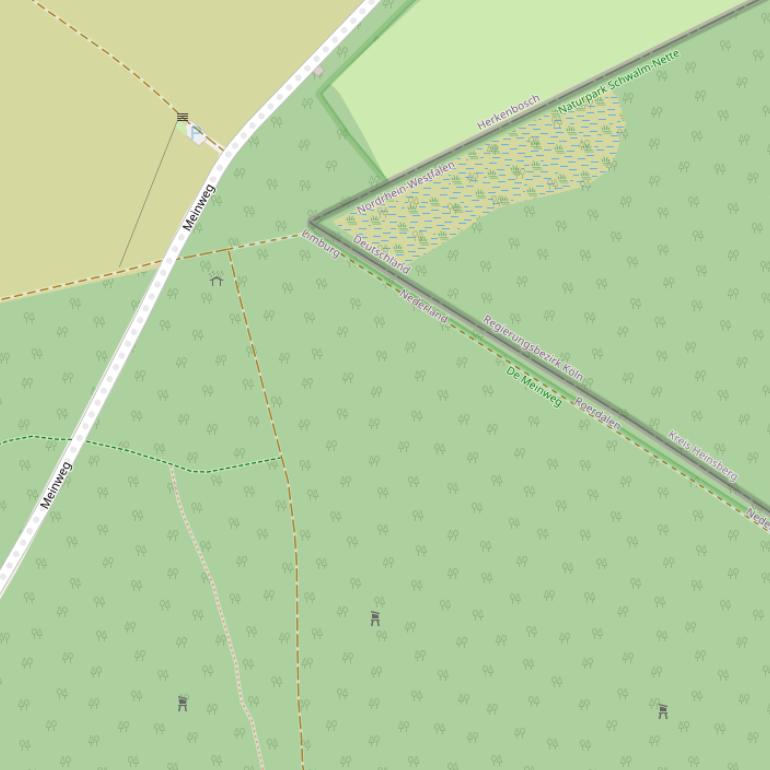 Kaart van de Heideweg.