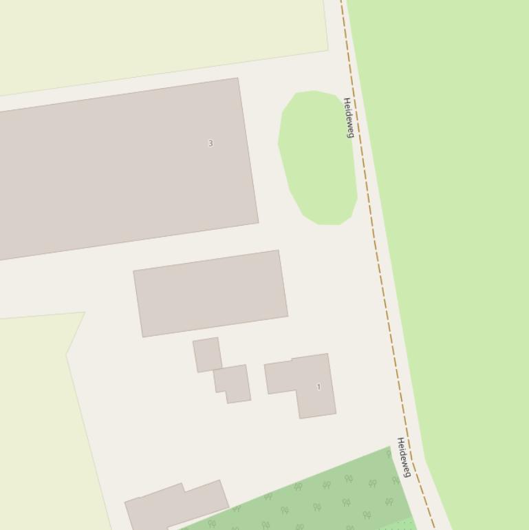 Kaart van de Heideweg.