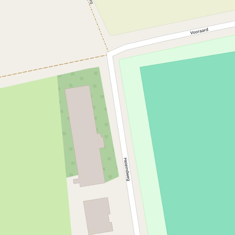 Kaart van de Heieindweg.