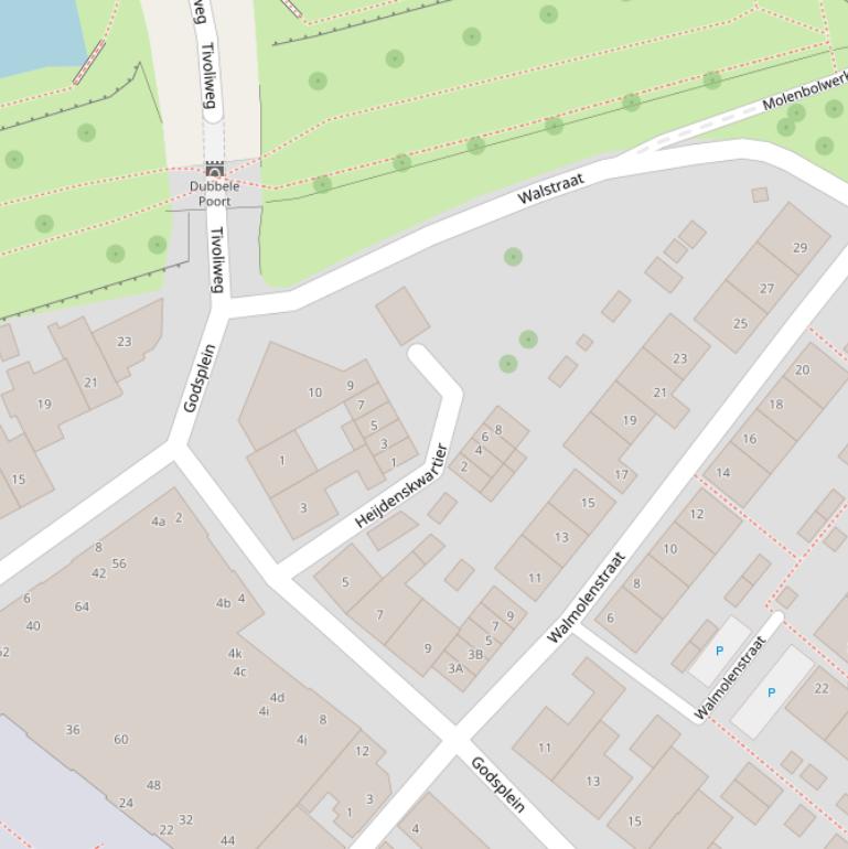 Kaart van  Heijdenskwartier.