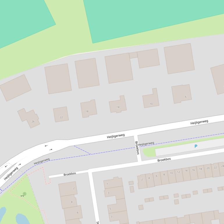 Kaart van de Heijligerweg.