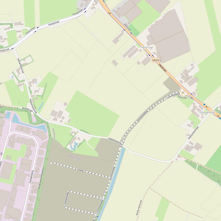 Kaart van de Heikantsestraat.