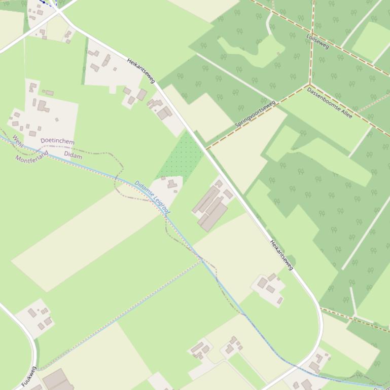 Kaart van de Heikantseweg.