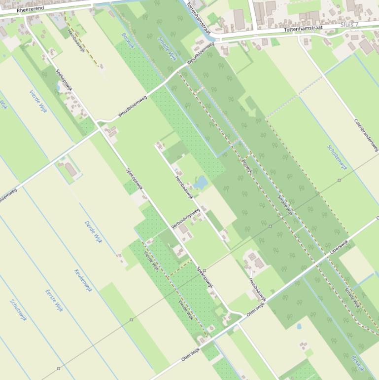 Kaart van  Heinbaaswijk.