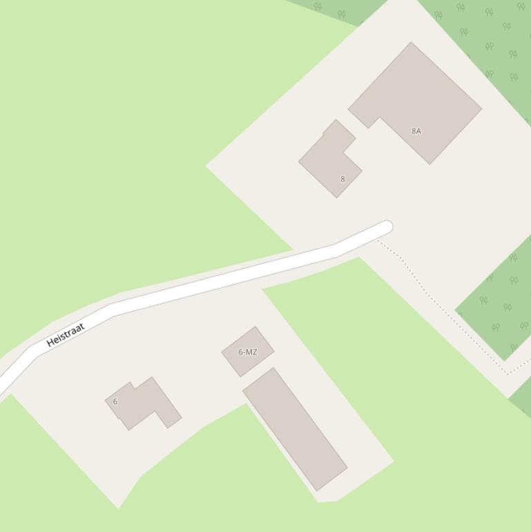 Kaart van de Heistraat.