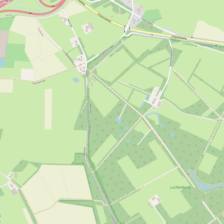 Kaart van de Heistraat.