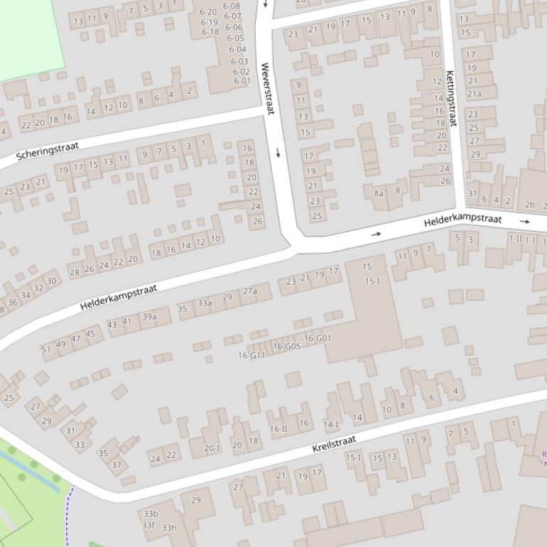 Kaart van de Helderkampstraat.