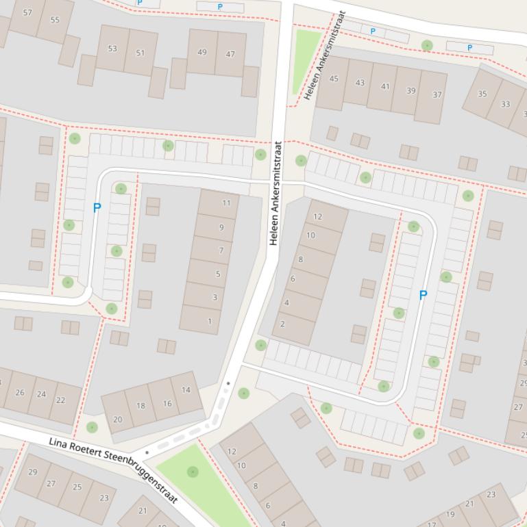 Kaart van  Heleen Ankersmitstraat.