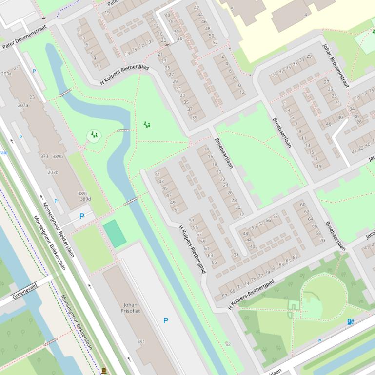 Kaart van het Helena Kuipers-Rietbergpad.