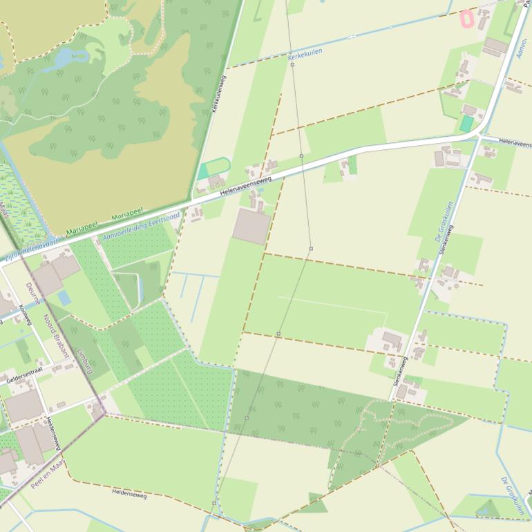 Kaart van de Helenaveenseweg.