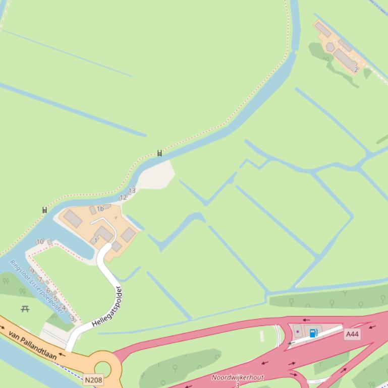 Kaart van  Hellegatspolder.