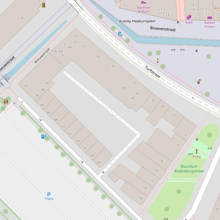 Kaart van de Helstraat.