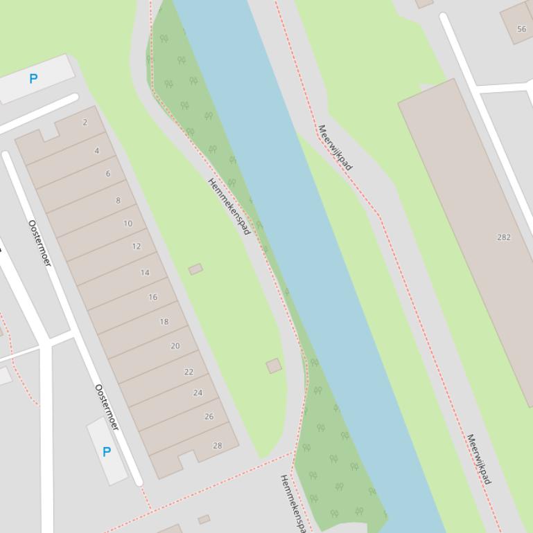 Kaart van het Hemmekespad.