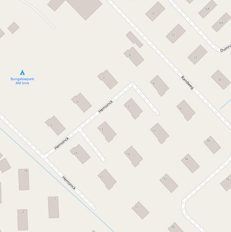 Kaart van  Hemsinck.