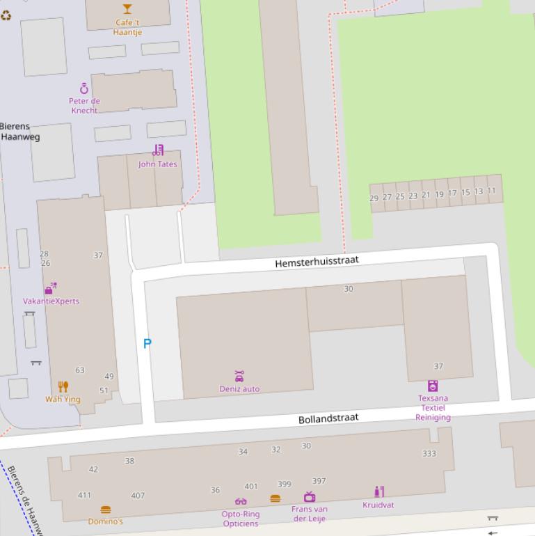 Kaart van de Hemsterhuisstraat.