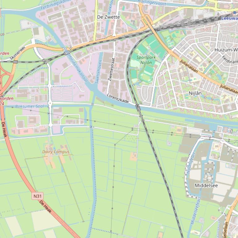 Kaart van de Hendrik Algraweg.