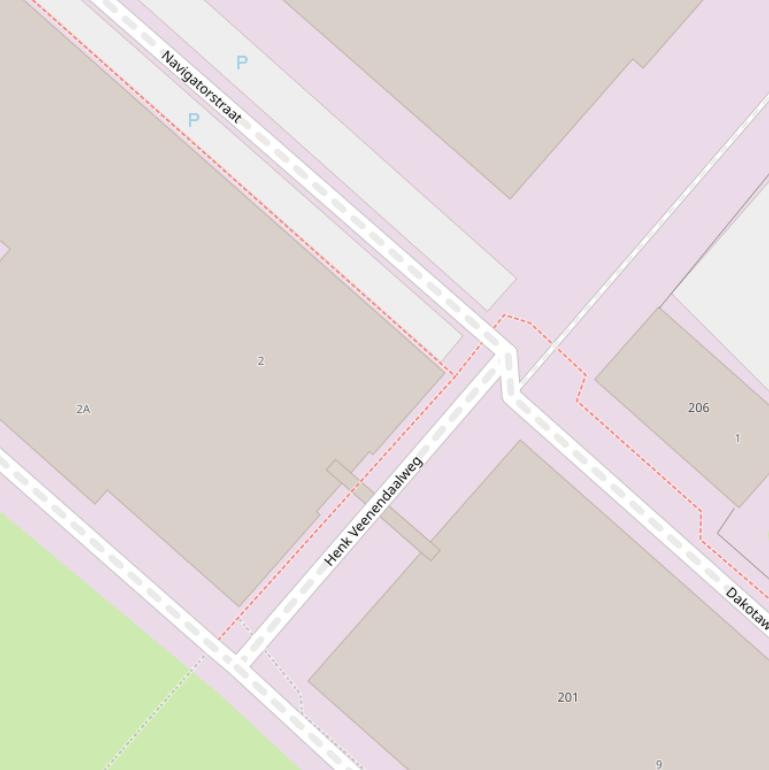 Kaart van de Henk Veenendaalweg.