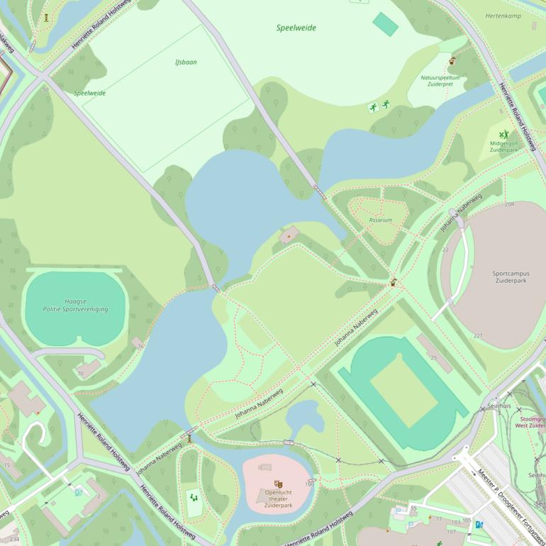 Kaart van de Henriëtte Roland Holstweg.