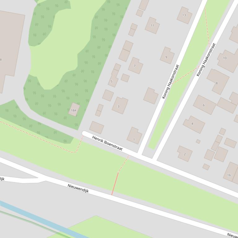 Kaart van de Henrik Ibsenstraat.