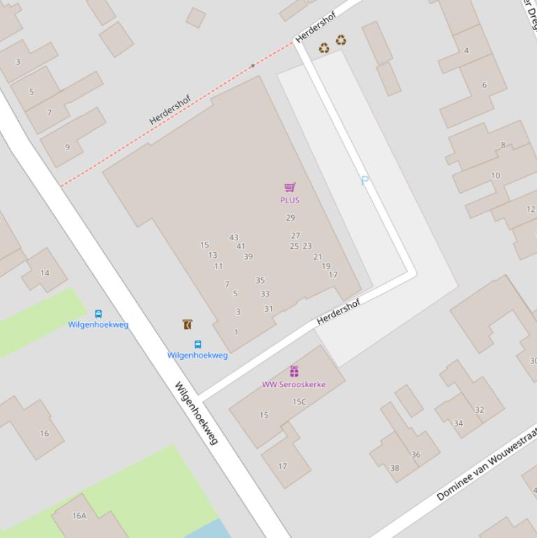 Kaart van de Herdershof.