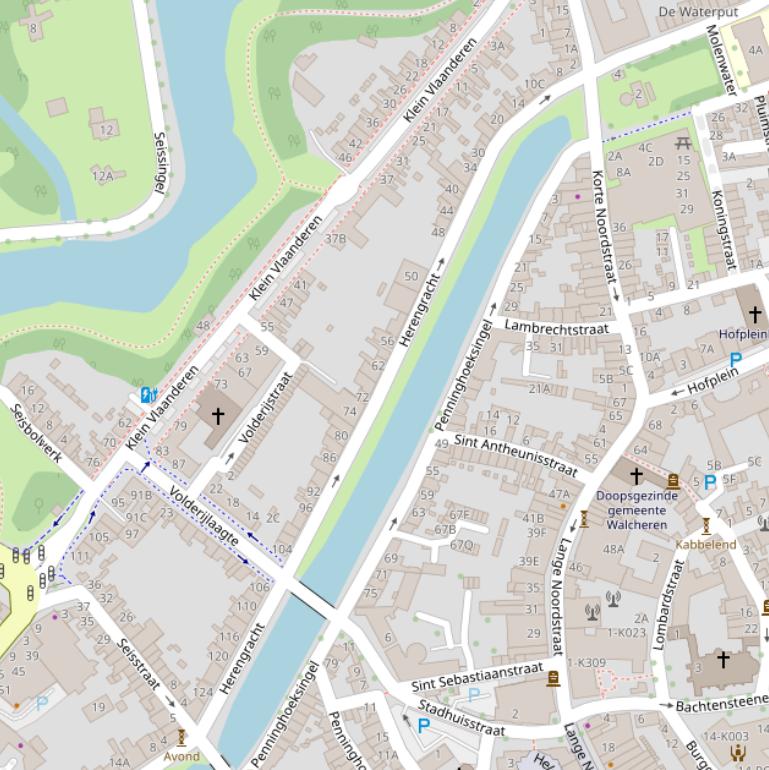 Kaart van de Herengracht.