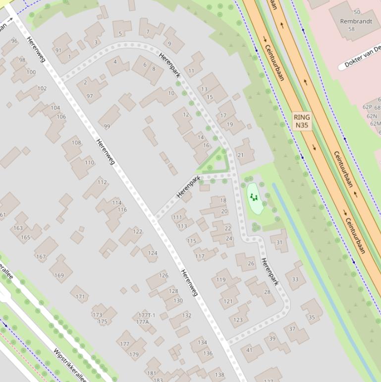 Kaart van het Herenpark.