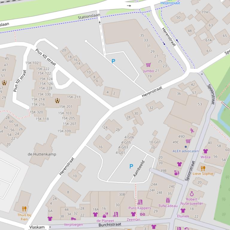 Kaart van de Herenstraat.