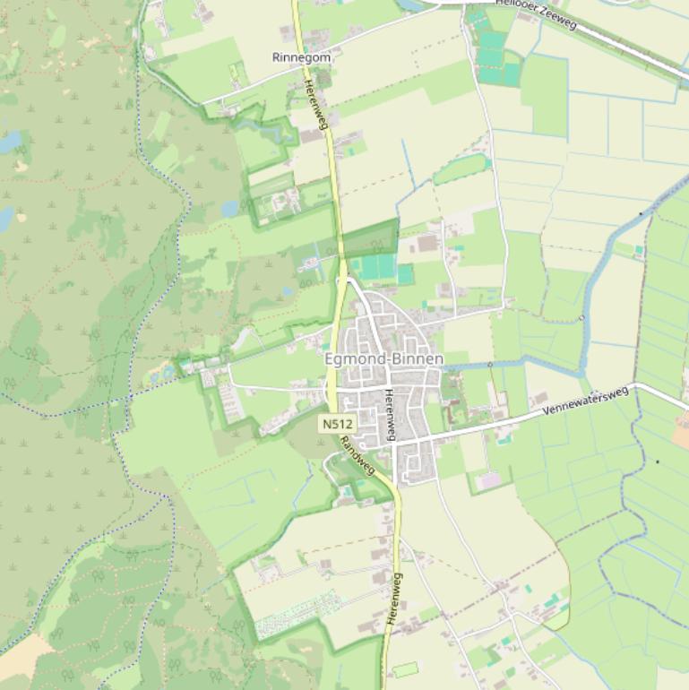 Kaart van de Herenweg.