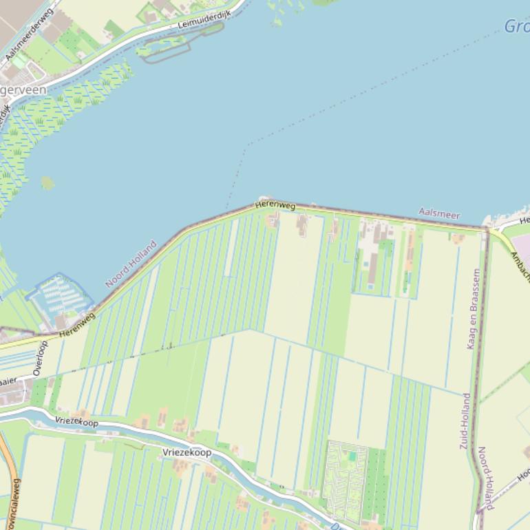 Kaart van de Herenweg.