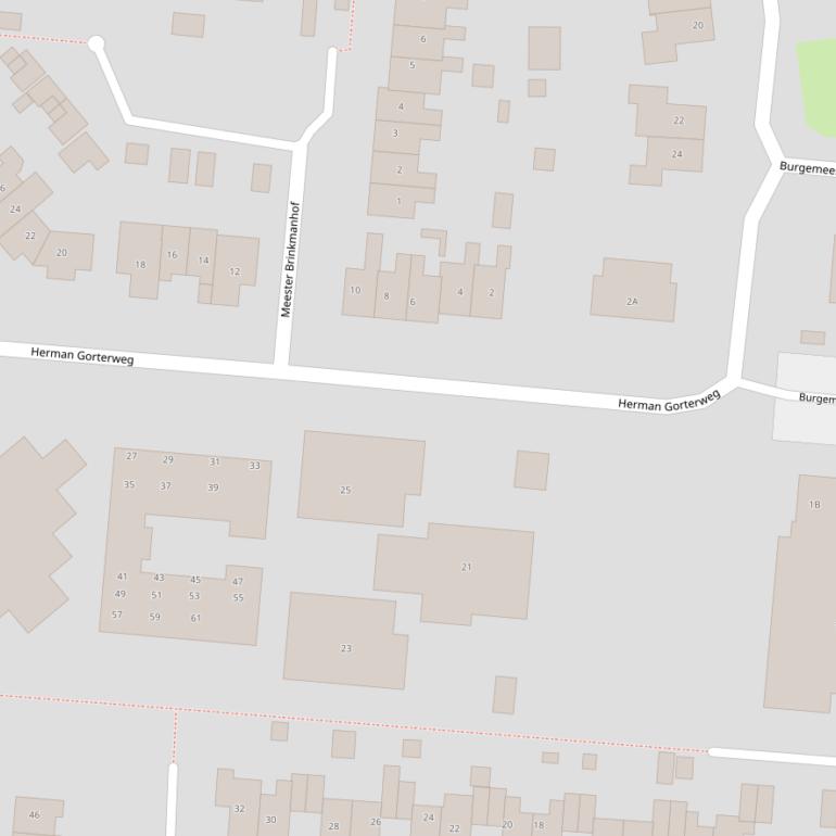 Kaart van de Herman Gorterweg.