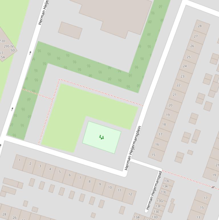 Kaart van het Herman Heijermansplein.