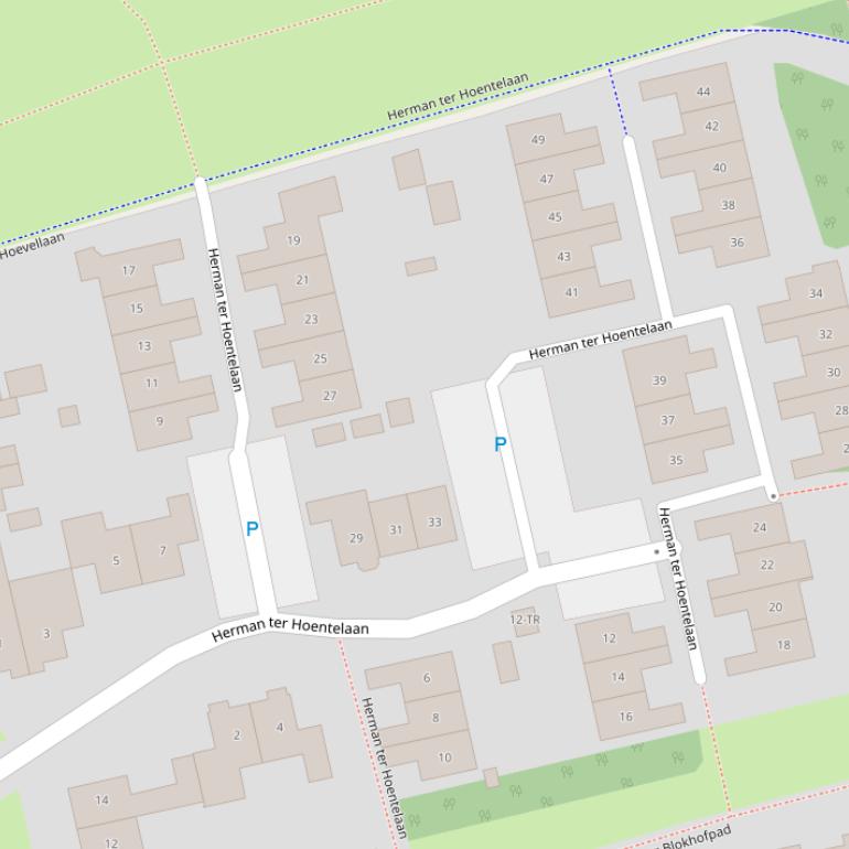 Kaart van de Herman ter Hoentelaan.