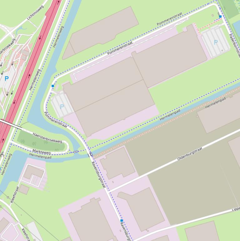 Kaart van het Hermelenpad.