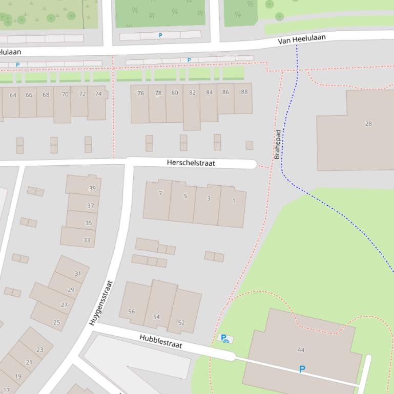 Kaart van de Herschelstraat.